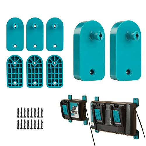 2 Pezzi Per Porta Caricabatterie, Supporto Da Parete Per Caricabatterie Makita Dc18Rc Dc18Rd Dc18Ra Dc18Rf Dc18Sc Dcb18Sd Dc18Sf (Single & Double & 4