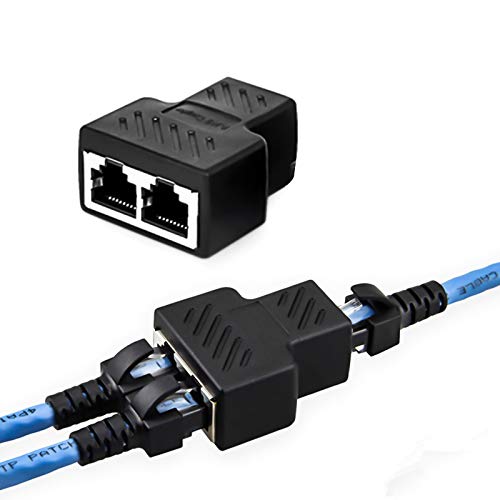 Nicoone Rj45 Cat5 6 Ethernet Splitter Porta Lan 1 A 2 Socket Splitter Connettore Adattatore Pc