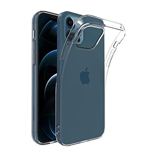 Captor Cover Trasparente Per Apple Iphone 12 Pro Max, Custodia Tpu In Silicone Flessibile Morbida E Sottile, Protezione Full Body Con Bordo Rialzato P