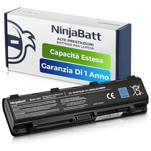 Ninjabatt Batteria Per Toshiba Pa5024U-1Brs Pabas260 Satellite C850 C850D C855 C870 L850 L855 L870 P850 Pabas262 Pa5109U-1Brs Pa5026U-1Brs - Alte Pres