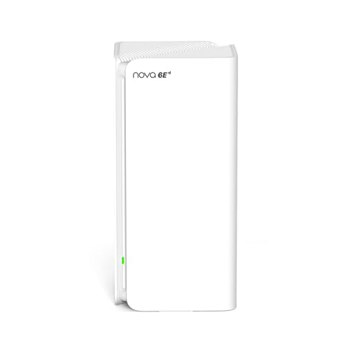Tenda Nova Mesh Wi-Fi 6E Axe5700, Router Gigabit Wi-Fi 6E Tri-Band, (Mx21 Pro), Banda 6Ghz, Fino A 2,900 Sq Ft, Unità Aggiuntiva, Roaming Continuo, 8K