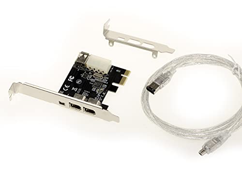 Kalea-Informatique Scheda Controller Pci Express Pcie To Firewire 400 Ieee1394A 2+1 Porte A 6 E 4 Punti Con Chipset Via Vt6315. Con Cavo Ilink E Staff