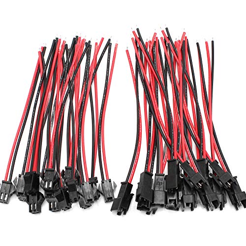 D-Orange 20 Paia Connettore Micro Jst A 2 Pin 22 Awg Jst Connettore 2 Pin Per Connettore Cavo El Da Maschio A Femmina Per Luce A Led