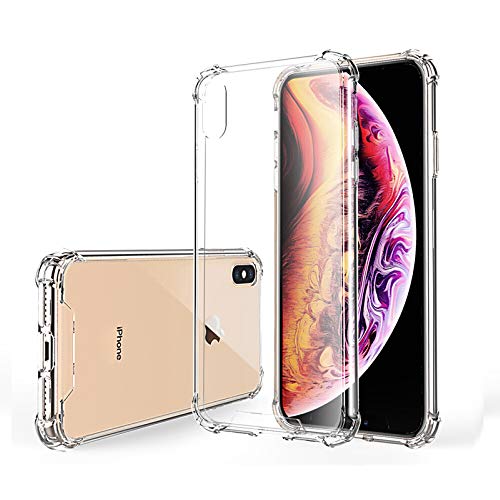 Hually Custodia Per Iphone X, Trasparente Morbido Silicone Bumper Cover [Ultra Sottile] Antigraffio, Antiurto Protettiva Case Per Iphone Xs/10 Custodi