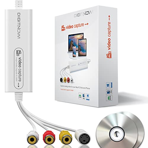 Digitnow! Usb 2.0 Video Capture Card Pro Version Convertitore Da Vhs A Digitale 1080P 30Hz, Adatto Per Mac Os, Ipad, Android, Winxp/7/8/10