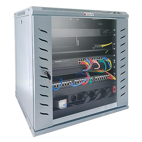 Techly Professional 367362 Armadio Rack 19" A Muro 12 Unità P.450 Mm Flat Pack Grigio Grigio