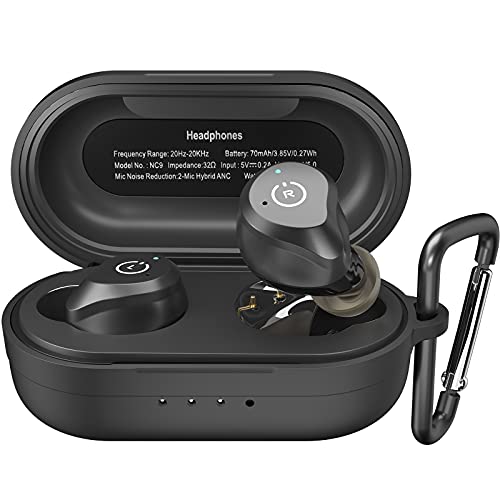 Tozo Nc9 Custodia Protettiva In Silicone Custodia Morbida Impermeabile Antiurto Texture Opaca Per Auricolari Tozo Nc9 Con Led Anteriore Visibile E Por