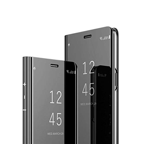 Mrster Samsung A70 Cover, Mirror Clear View Standing Cover Full Body Protettiva Specchio Flip Custodia Per Samsung Galaxy A70 (2019). Flip Mirror: Bla