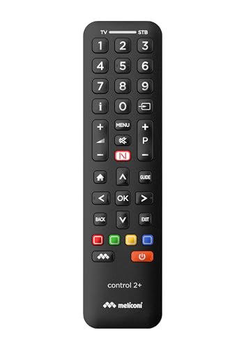 Meliconi, Telecomando Universale Per Tv, Telecomando 2 In 1 Per Tv E Decoder Con Tasto Netflix