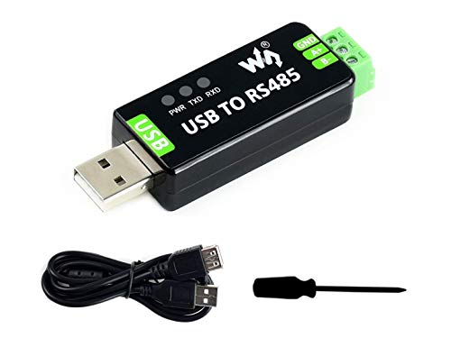 Waveshare Industrial Usb To Rs485 Converter With Original Ft232Rl 300-921600Bps Baudrate Built-In Embedded Protection Circuits,Resettable Fuse, Esd Pr