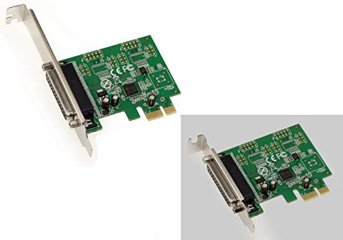 Kalea-Informatique Scheda Controller Pci Express Pcie Parallel Ieee1284 Lpt Con Chipset Asix. Supporto Spp Ecp, Staffe A Basso E Ad Alto Profilo.