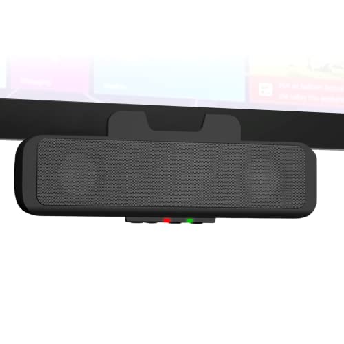 Cyber Acoustics Barra Per Altoparlanti Usb (Ca-2890) - Altoparlante Stereo Alimentato Usb, Si Blocca Facilmente Per Monitorare, Controlli Convenienti