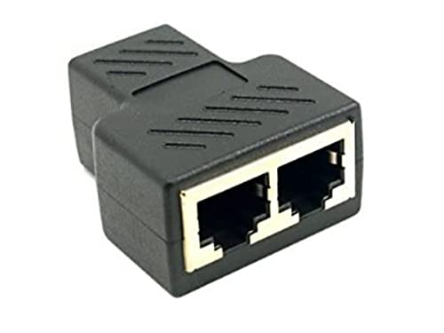 Zorei Splitter Ethernet 2 Porte, Sdoppia Cavo Lan, Sdoppiatore Ethernet, Connettore Adattatore Rj45 Femmina Femmina