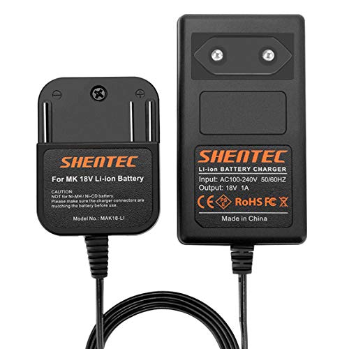 Shentec Caricabatteria Per Batteria Makita 18V Bl1830 Bl1815 194205-3 Lxt400 Bl1850B Bl1850 Bl1840 Bl1835 Bl1845 (Non Per Batteria Ni-Mh/Ni-Cd)