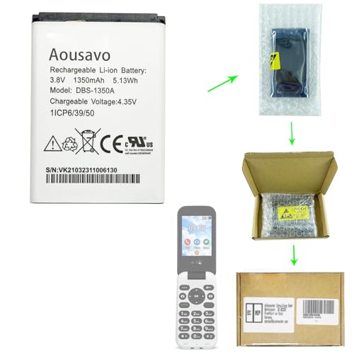 Aousavo Dbs-1350A Dbx-1350A Batteria Di Ricambio Compatibile Con Doro 7050,Doro 7060,Doro 7070 1Icp6/39/50 Doro 7030,Doro 7031,Doro 7080
