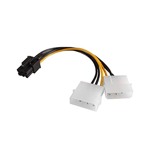 Vultech Sc10903 Molex To Pci Express Cavo Adattatore Alimentazione, 6 Pin, 15 Cm, Multicolore