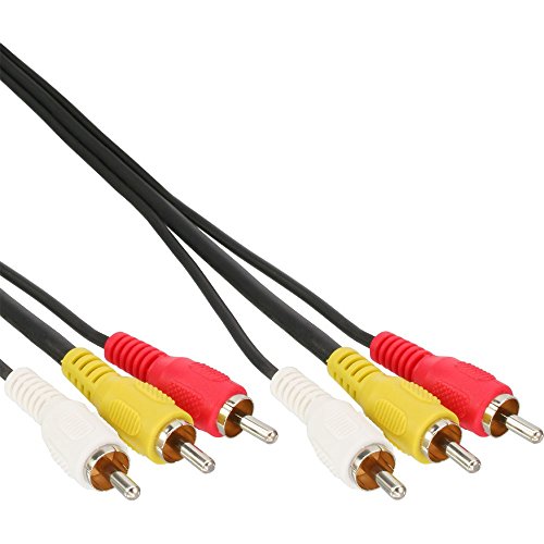 Inline 89650 - Cavo Av 3X Rca Maschio A Maschio, Nero, 0.5 M