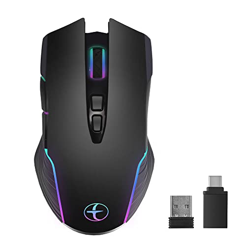 Aubgsang Mouse Jiggler Usb, Mouse Wireless 2.4G Con Ricevitore Di Tipo C E Usb, Batteria Al Litio Incorporata Da 400 Mah, Simula Il Movimento Del Mous