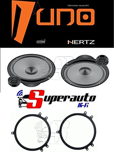 Hertz Linea Uno K165 K 165 Kit Altoparlanti Due Vie Casse Auto 165 Mm + Supporti Casse Compatibile Con Audi A3 - A4 - A6 >’01 - Tt Posteriore 165 Cm
