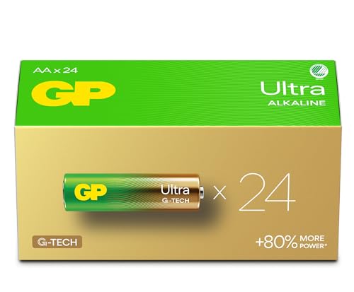 Batterie Aa - Set Da 24 | Gp Ultra | Pile Stilo Aa Alcaline Da 1,5V / Lr06 - Lunga Durata
