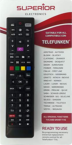 Superior Telecomando Universale Di Ricambio Per Tutte Le Tv E Smart Tv Di Marca Telefunken & Vestel