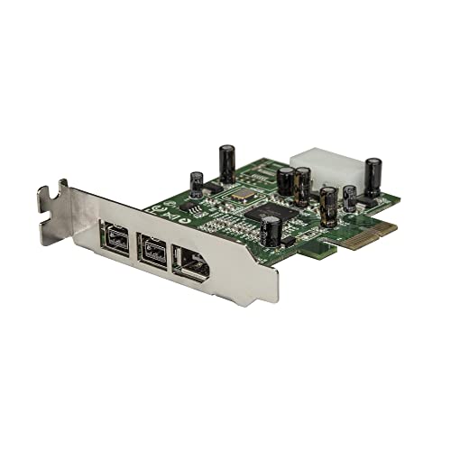 Startech.Com Scheda Adatattore Pci Express Firewire 2B 1A 1394 A Basso Profilo, 3 Porte