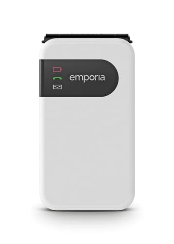 Emporia Simplicityglam.4G - Telefono Cellulare 4G Per Anziani, Volume Alto, Display 2.8" A Colori, 3 Tasti Di Chiamata Rapidi, Tasti Grandi, Basetta D