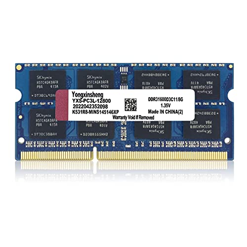 8Gb Ddr3L / Ddr3 Ram 1600 Mhz Pc3L-12800S Sodimm 204 Pin Cl11 Non-Ecc Unbuffered 1.35V / 1.5V 2Rx8 Dual Rank Portatile Memoria Per Apple Mac Laptop No