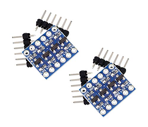 Tecnoiot 4 Channel Iic I2 C Logic Levels Converter Bi-Directional Module 5V To 3.3V (2Pcs)