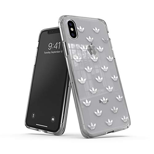 Adidas - Custodia Rigida Per Iphone X/Xs, Anti-Impronte, Anti-Graffio, Per Iphone X/Xs, Colore: Argento