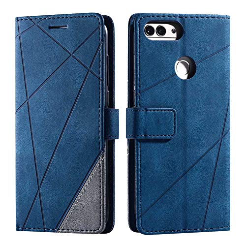 Cover Per Huawei Honor 9 Lite, Sonwo Flip Caso In Pu Pelle Case Cover Portafoglio Custodia Per Huawei Honor 9 Lite, [Kickstand] [Slot Per Schede], Blu