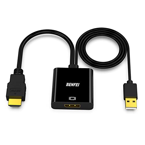 Benfei Adattatore Hdmi A Displayport, Unidirezionale Adattatore Hdmi Sorgente A Monitor/Tv Displayport Con Audio, Compatibile Per Laptop Xbox 360 One