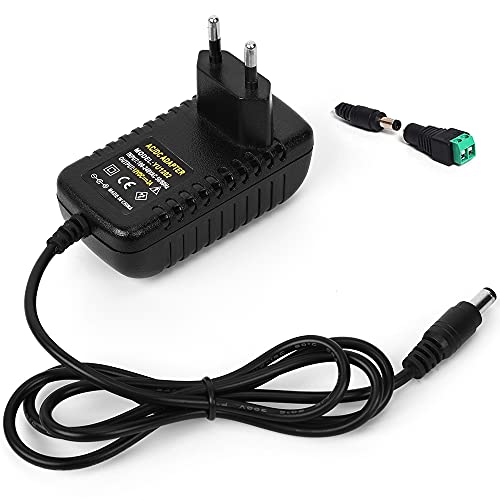 Aistuo Dc 12V 2A Adattatore Caricatore, 24W Ac/Dc Alimentazione Per Fritzbox, Speedport, Router Wi-Fi, Disco Rigido Esterno, Strisce Led, Lcd – Alimen