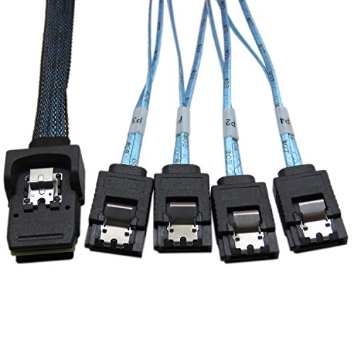 Yiwentec Mini Sas Sff-8087 A 4 Sata Hard Disk Target Connettore Cavo Dati 0,5 M