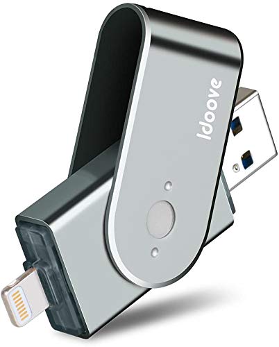 Flash Drive Usb Per Iphone E Ipad Memory Stick - 256 Gb - Usb 3.0 - Adattatore Di Archiviazione Esterno Ad Espansione Per Ios Pc Mac E Windows Pc Grig