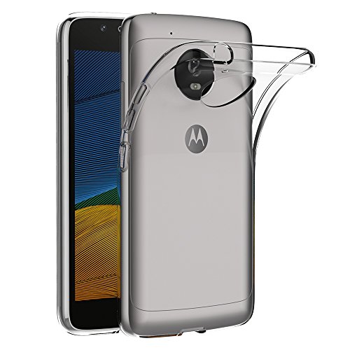 Aicek Cover Lenovo Moto G5, Cover Lenovo Moto G5 (5.0 Pollici) Silicone Case Molle Di Tpu Trasparente Sottile Custodia Per Motorola Moto G5