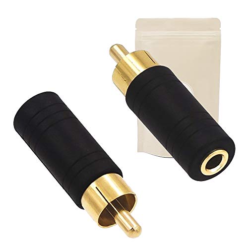Adaptout 2X Adattatore Da Spina Rca Maschio A Presa Minijack 3,5Mm Femmina - Connettore Mono Placcato Oro Marca Francese