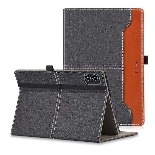 Dlveer Custodia Cover Per Teclast P40Hd/M40 Plus/M40 Pro/P30S/P20S/P40S 10.1 Pollici, Cover In Pelle Pu Con Supporto Multi-Angolo E Tasca, Denim Nero