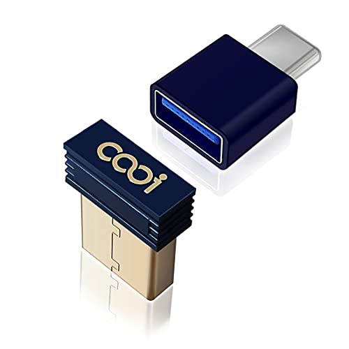 Cooidea Usb Mouse Jiggler, Mouse Mover Con Interruttore Sfioramento On/Off E Adattatore Usb C. Usb Jiggler Nessun Driver Necessario Per Il Download, N
