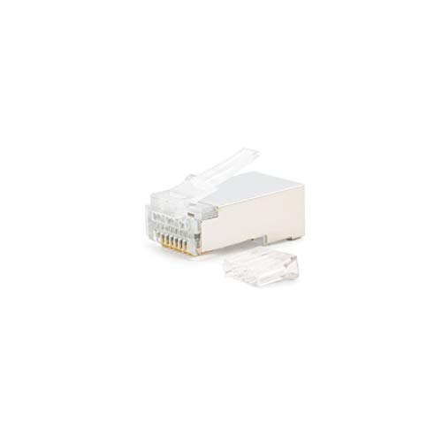 Nanocable - 10.21.0203 - Connettore Per Cavo Di Rete Ethernet Rj45, 8 Fili Ftp Cat. 6, 10 Unità Bag