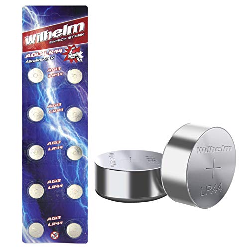 Wilhelm Ag13/147/Lr44/Sr44W/357/Lr1154/V13Ga - 10 Batterie Alcaline 1,5 V