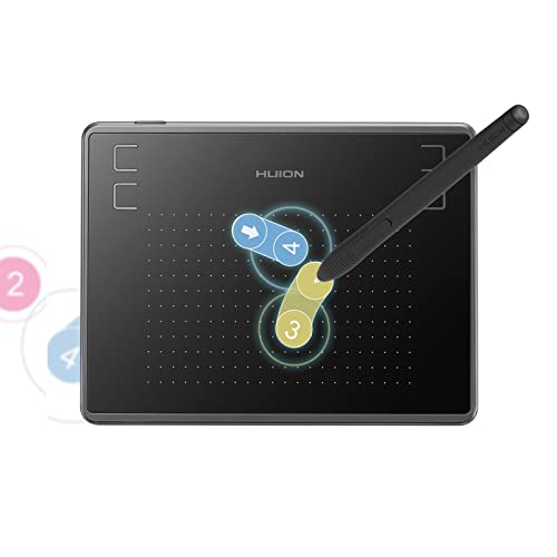 Huion Inspiroy H430P - Tablet Da Disegno, Con Tablet Grafico Dell'Area Di Lavoro Da 4,8 X 3 Pollici, Supporta Mac Windows Android, Ideale Per Il Lavor
