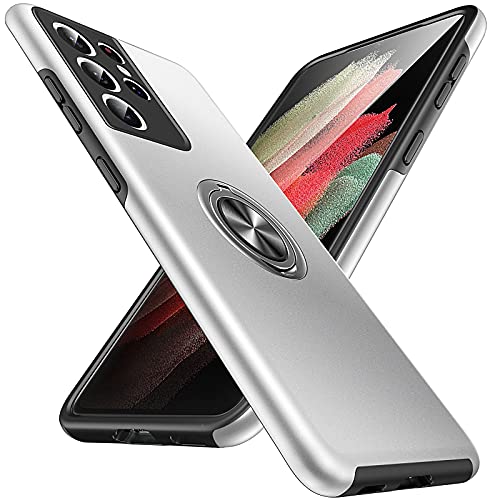 Anqrp Serie Hiddenian Cover Per Samsung Galaxy S21 Ultra 5G, [Cavalletto Incorporato] [Dissipazione Di Calore] Anti Caduta E Minimalista Custodia Per 
