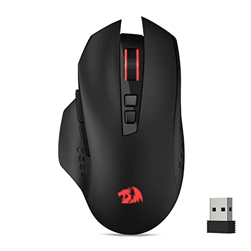 Redragon M656 Gainer Mouse Da Gioco Wireless, 4000 Dpi, 2,4 Ghz, Mouse Wireless Da Gaming, Con 5 Livelli Dpi, 7 Pulsanti Macro, Retroilluminazione A L