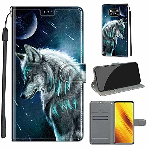 Tomyou Cover Xiaomi Poco X3 Nfc/Poco X3 Pro, Custodia In Pelle Pu Premium Xiaomi Poco X3 Nfc Con [Funzione Stand] [Slot Cart] [Magnetica] Per Xiaomi P