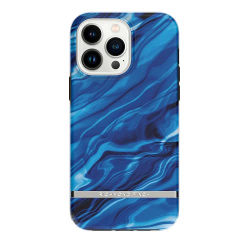 Richmond & Finch Custodia Progettata Per Iphone 14 Pro Max | Compatibile Con La Ricarica Wireless | Design Onde Blu Da 6,7 Pollici | Protezione Anti