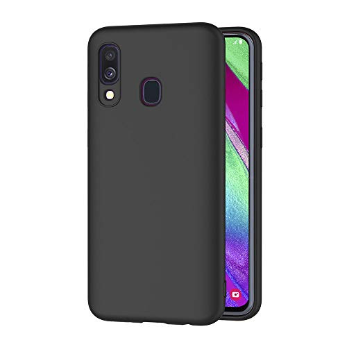 Aicek Cover Per Samsung Galaxy A40, Cover Samsung Galaxy A40 Nero Silicone Case Molle Di Tpu Sottile Custodia Per Samsung Galaxy A40 (5.9 Pollici)