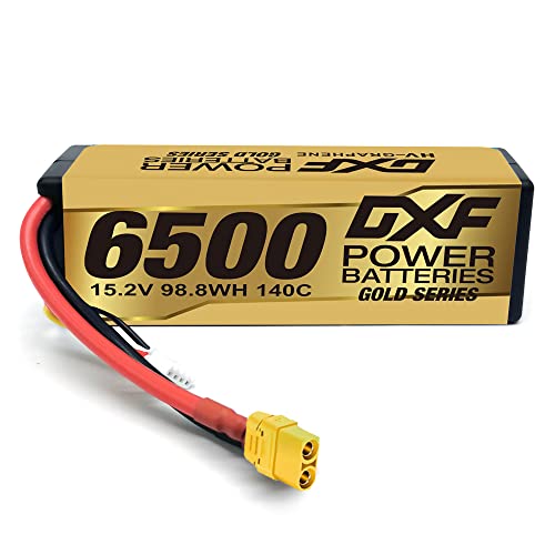 Dxf 15.2 V 6500 Mah 140C 4S Grado A Li-Poly Lcg Hv Lipo Batteria Custodia Rigida Con Xt90 Plug Per Rc Modello Auto Barca Camion Buggy