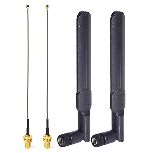 Bingfu Antenna Wifi Bibanda 2,4 Ghz 5,8 Ghz 8Dbi Maschio Rp-Sma, Cavo Prolunga U.Fl Ipx A Rp-Sma Femmina 15Cm Per Esp32 Intel Scheda Di Rete Wireless