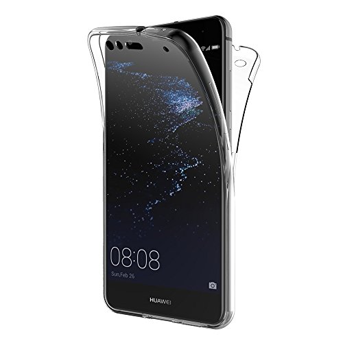 Aicek Cover Huawei P10 Lite, 360° Full Body Cover Huawei P10 Lite Silicone Case Molle Di Tpu Trasparente Sottile Custodia Per Huawei P10 Lite (5.2 Pol